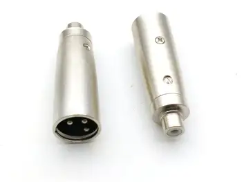 20pcs srebro 3 pin XLR Moški-RCA Vtič Ženski Koaksialni Ac priključek