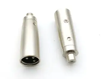 20pcs srebro 3 pin XLR Moški-RCA Vtič Ženski Koaksialni Ac priključek