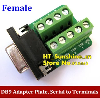 20PCS/VELIKO ping DB9 adapter ploščo RS232 adapter ženski 232 prenos kontaktov DR9 -brezplačno spajkanje 485 serijska adapter