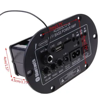 25 W Ojačevalnik Odbor Audio Bluetooth Amplificador USB, FM Radio TF Igralec DIY Subwoofer Ojačevalniki za motorno kolo Avto Doma
