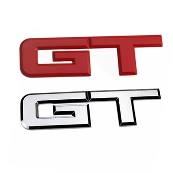 2pcs 3D Gt Logotip Avto Nalepke Modni Avto Dekor Nalepke Za Ford Mustang Poudarek Mk 1 2 3 7 Mondeo Avto Styling - Rdeče in Srebrne