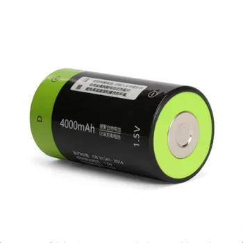 2pcs/veliko ZNTER 1,5 V Baterija 4000 mah Micro USB Polnilne Baterije D Lipo LR20 Baterije Za RC Fotoaparat Brnenje Dodatki