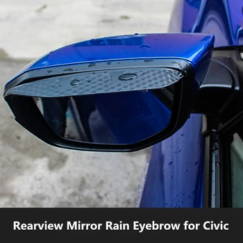 2x rearview mirror strani ogledalo rainboard black sun vizir dežnik za Honda Civic