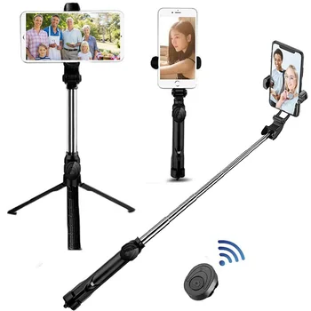 3 v 1 Brezžična tehnologija Bluetooth Selfie Palica Podaljša Ročni Monopod Zložljive Mini Stativ S Sprožilca, Odd. Za iPhone Android