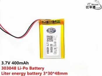 303048 3,7 V 400mAH 303050 PLIB polimer litij-ionska / Litij-ionska baterija za Polnjenje za GPS, mp3, mp4 mp5 dvd Daljinski upravljalnik E-knjigo