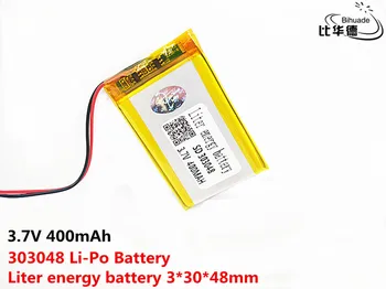 303048 3,7 V 400mAH 303050 PLIB polimer litij-ionska / Litij-ionska baterija za Polnjenje za GPS, mp3, mp4 mp5 dvd Daljinski upravljalnik E-knjigo