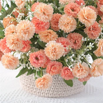 31 Umetno Cvetje Šopek Roza Poceni Romantično Sladko Ponaredek Strok Cvetja Za Dom Poročno Dekoracijo Notranjih