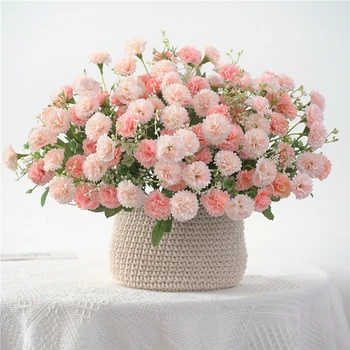 31 Umetno Cvetje Šopek Roza Poceni Romantično Sladko Ponaredek Strok Cvetja Za Dom Poročno Dekoracijo Notranjih