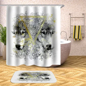 3d nepremočljiva tkanine, poliester tuš zavesa sodobna družina krajine cvjetnim slog kopalnica dekoracija dodatna oprema kopalna kad zaslon
