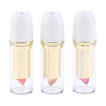 3pcs Pregleden Cvet Jelly Šminka Vlažilni Balzam za Ustnice Ustnice Barve Spremembe Lip Gloss
