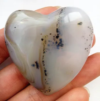 45 g gemstone quartz srce naravnih morskih Alg agate kristalno srce za darilo