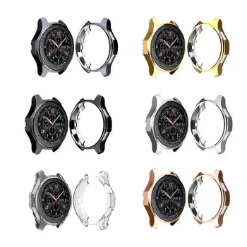 46mm Plating TPU Nič Upreti Okvir Zaščitni Pokrov Lupini Za Samsung Prestavi S3 Klasičnih Galaxy S4 Watch