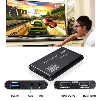 4K HDMI Video Capture Card USB3.0 Igro Naprave z 1080P 60FPS 4Kp60 Živo Diktafon za PS4