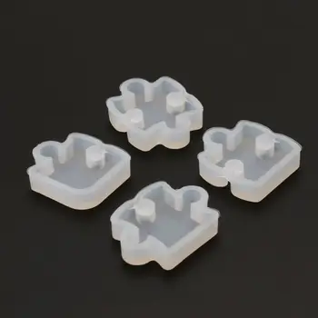 4Pcs Puzzle Gemstone Kristalno Plesni Silikonski Kalup DIY Nakit Obesek, zaradi Česar Orodje