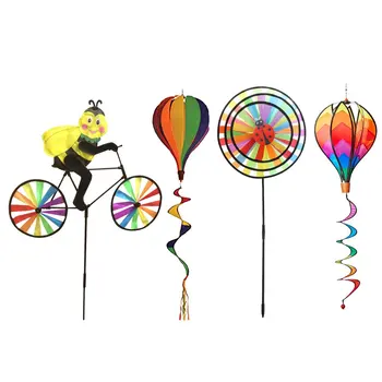 4pcs/set 3D DIY Vetrnica Pinwheel Wind Chime Balonom Otroci na Prostem Igrače, Vrt, Dvorišče Okras, Darilo za Otroke, Malčke