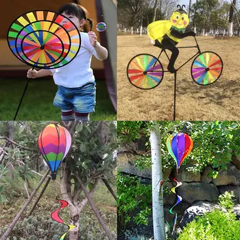 4pcs/set 3D DIY Vetrnica Pinwheel Wind Chime Balonom Otroci na Prostem Igrače, Vrt, Dvorišče Okras, Darilo za Otroke, Malčke