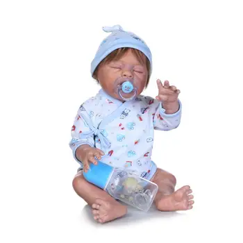 50 cm Polni Silikona Telo Prerojeni Malčki Punčko Igrače Novorojenčka Dekle Lutka Prerojeni Otroci Darilo za Rojstni dan Kopajo Igrača Bebe Brinquedos Darilo