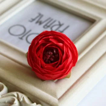 5pcs/5 cm veliko Mini Rose Peony Glavo Umetne Svile Cvet Za Poročno Dekoracijo DIY Venec Album Darilo Polje Ponaredek Cvet