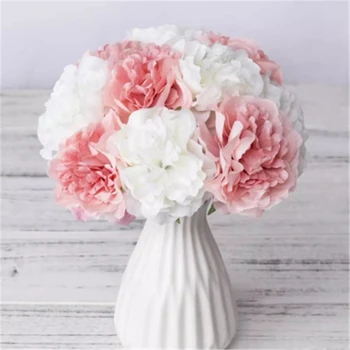 5Pcs Umetno Hydrangea Svile Cvetja Tkanine Šopke Za Domov Poroko Umetno Cvetje Dekor Tabela Ponaredek Rože Plastične Puše