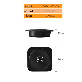 6 cm Hole Grommet Urad V-Desk Montaža Hiter Brezžični Polnilnik za iphone 11 XS