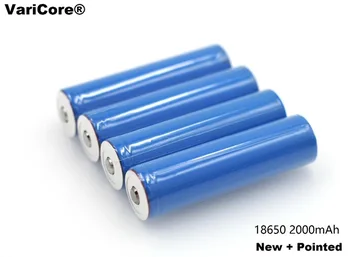 6 kos. Novo 18650 Polnilna Baterija 3,7 V 2000 mAh+oster Li-ionska Baterija Napolnjena Svetilka za Mobilne Naprave / Vir Napajanja