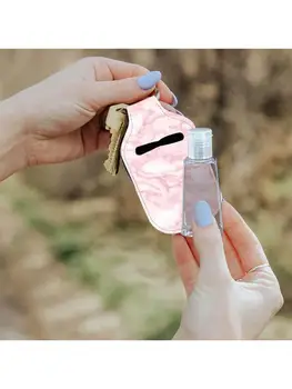 6 Sklopov za Večkratno uporabo 30ml Prazno Sanitizer ponovno napolniti Steklenico z Keychain Prevozniki