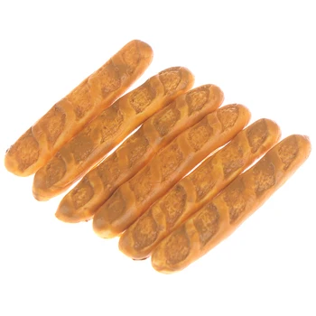 6pcs/veliko Lažnih Croissant Domače Obrti Mini Hrana Kruh Ornament Miniaturni Lutke Dekor Pohištvo, Igrače Lutka Hiša Pribor NOVA