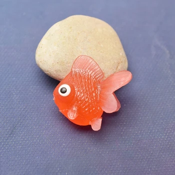 7 Kos Mehko TPR Goldfishes Modeli Epoksi polnilo Polnilo Kristalno Ocean Smolo 3D Mini Ribe Modeliranje