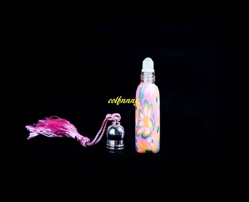 800pcs/lot 10 ml Parfum Vial Roll-on Žogo Parfum steklenice Roll na Polimera Gline Steklenica Prazna Eterično Olje, Posodo