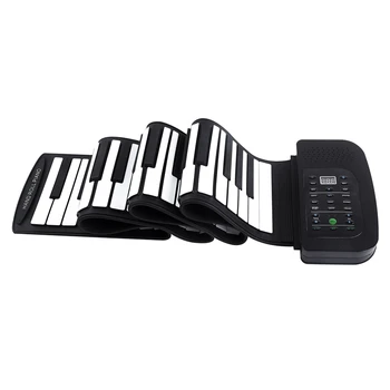 88Keys Roll Up Elektronski Prilagodljiv Klavir, Polnilne, Silikonsko Tipkovnico vgrajeni Zvočnik Podpira MIDI Bluetooth/Nas Plug