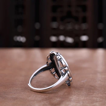 925 Sterling Srebro Ženske Angažiranosti Poročni Prstan Letnik Art Deco 11x18mm Ovalne Chrysoprase Pol Gori Ring Nastavitev Nastavljiv