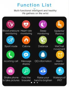 A6 Pametno uro s Srčnega utripa Fitnes Tracker Krvni Tlak Pametno gledati Neprepustna Za Android IOS