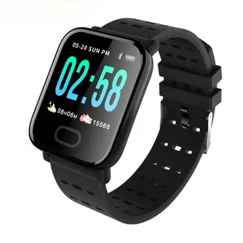 A6 Pametno uro s Srčnega utripa Fitnes Tracker Krvni Tlak Pametno gledati Neprepustna Za Android IOS