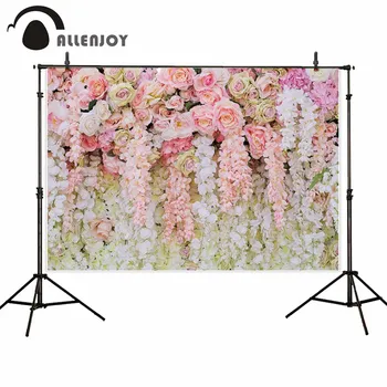 Allenjoy Foto ozadje Valentine poročni vrt pomladni cvet steno fotografija photophone photocall photozone photobooth prop