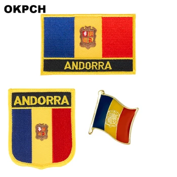 Andora zastavo obliž značko 3pcs Niz Popravkov za Oblačila DIY Dekoracijo PT0014-3