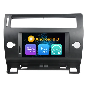 Android 9.0 Okta Core, 4GB RAM 64 GB ROM, Avto DVD GPS Navigacija Multimedia Player Avtomobilski Stereo sistem za PEUGEOT C4 2005-2011