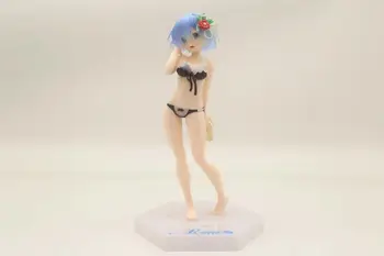 Anime Re:Življenje v drugačen svet od nič Poletje Plaža Rem Seksi Kopalke Bikini PVC Akcijska Figura Model Odraslih Igrače Lutka Darilo