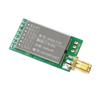AS69-T20 nRF24L01 2.4 G dupleks brezžični serijski vmesnik modula UART dvosmerni prenos Pregleden prenos