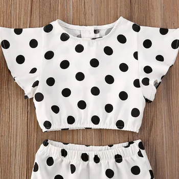 AU 2020 Novega Malčka Otroci Baby Dekle 6M-5T Obleko, Oblačila iz Top T-shirt Pika Hlače Summer Set