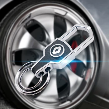 Avto Logotip Kovinski Keychain Ključnih Verige Key Ring Auto Obesek za avto styling za Renault Clio Twingo Captur Megane 2 3 Kadjar Scensko zoe.