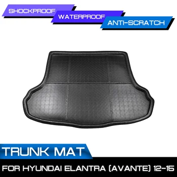 Avto Zadaj Prtljažnik Boot Mat Vodotesne Talne Preproge Preproge Anti Blato Pladenj Tovora Podlogo Za Hyundai Elantra Avante 2012-