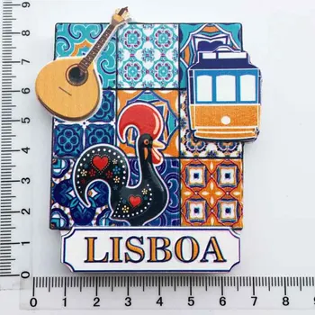 BABELEMI 1pcs Portugalska Petelin Lizbonske Tramvaj Kitaro, Hladilnik Magneti Potovanja Spominkov Hladilnik Nalepke Darilo Doma Odlikovanja