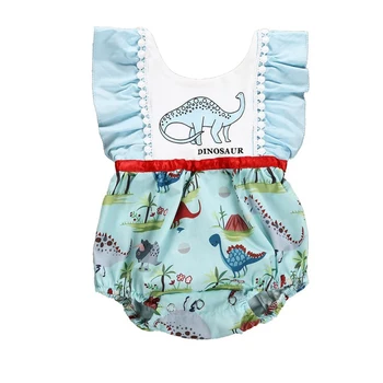 Baby Dekleta Bodysuits za Sestre Dvojčka Oblačila Srčkan Živali Tiskanja Novorojenčkov Dekleta Bombaž Kostum