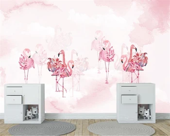 Beibehang Nordijska klasična moda ozadje Visoke kakovosti 3d ozadje zidana sodobne HD ročno poslikano flamingo 9 photo 3d ozadje