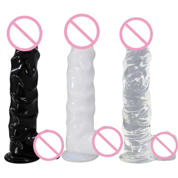 Big Realističen Dildo Ne Vibrator Sex Igrače za Žensko Seks Kristalno Vibrator Big Dick Sesalni Mehki Penis Trak Na Velik Penis Sex Shop