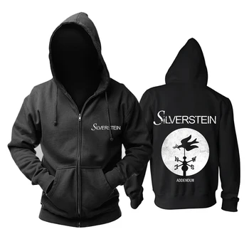 Bloodhoof Silverstein Hardcore band black zadrgo hoodie Azijskih Velikost