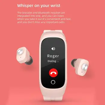 Bluetooth Šport Moški Ženske Pametno Gledati Fitnes Tracker Srčni utrip, Krvni Tlak Zapestnica Touch Kontrole Smartwatch z Slušalke