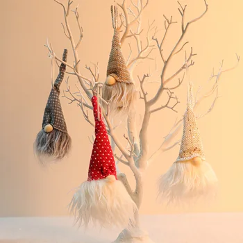 Božični Okraski, Lučka LED Trakove Skp Brezosebna Lutka Malo Figur Ornament Nordijska Sijaj Gnome starec Lutke Božič Dekor