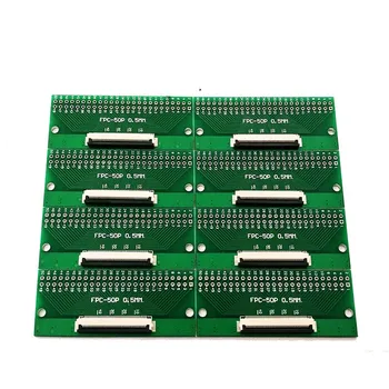 Brezplačna dostava 10pc FFC FPC 50PIN prenos plošči s priključkom FFC DIP 2.54 TFT LCD plošči 1 mm 0,5 mm igrišču z 0,5 mm vgrajena
