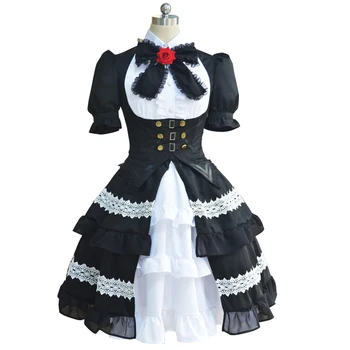 Brezplačna dostava Anime DATUM ŽIVO Cos Halloween Tokisaki Kurumi Cosplay ženski Dekleta Gothic Lolita Palace Oblačenja Cosplay Kostum